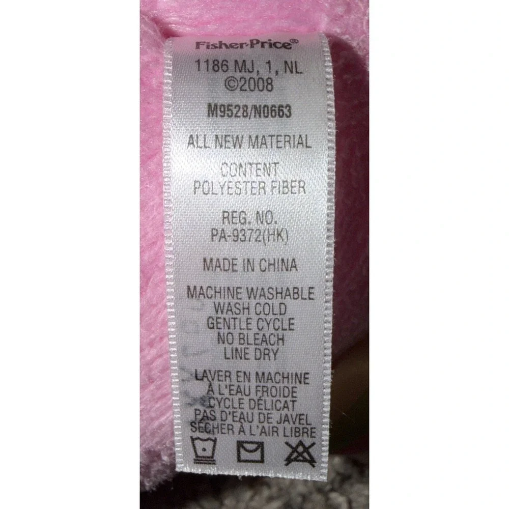 Fisher Price Pink My First 1st Baby Rattle Doll Plush Stuffed‎ Toy Lovey 2008